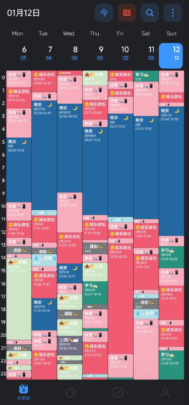 #我的一周第2周全在看动画片儿